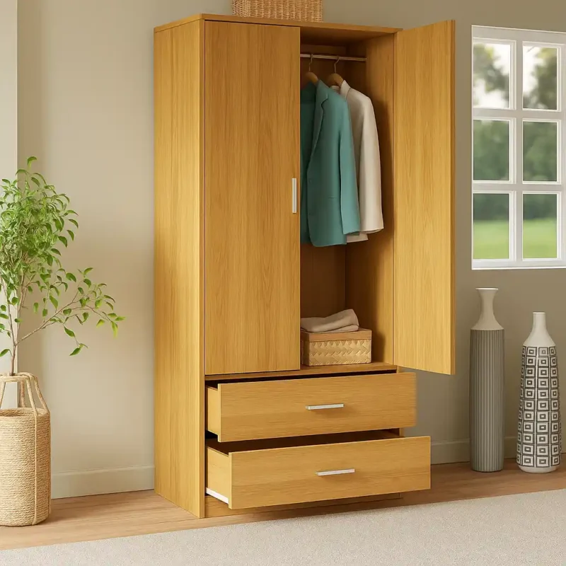 2 door 2 drawer wardrobe 30 inches