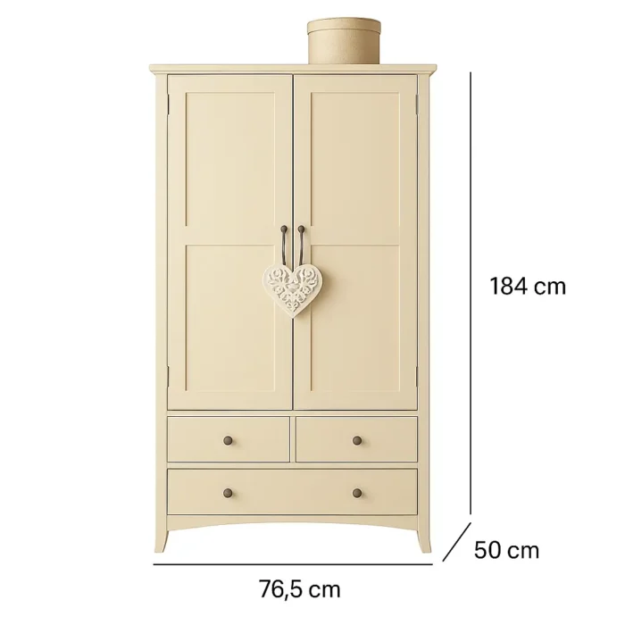 2 door 3 drawer combi wardrobe 30 in