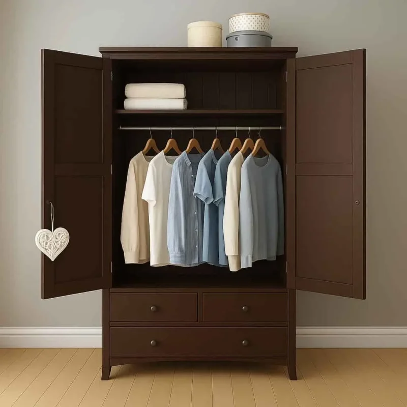 2 door 3 drawer combi wardrobe 30 inch