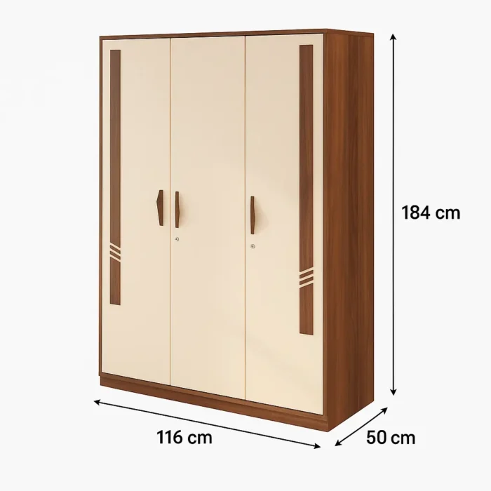 3 door wardrobe 45 in