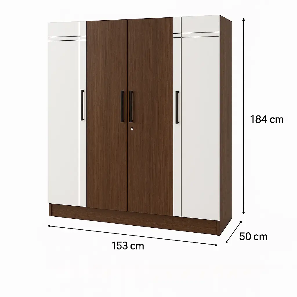 4 door wardrobe 60 inch