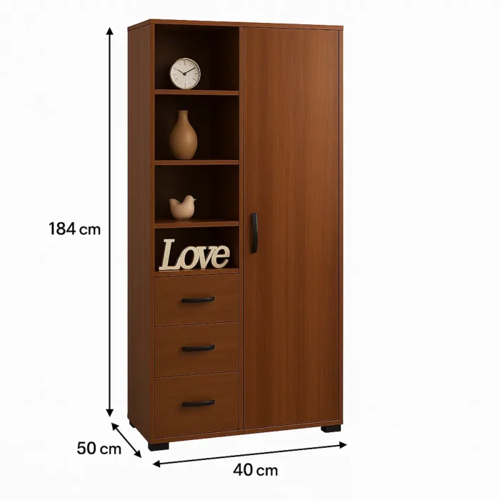 One door 3 drawer wardrobe 15 in