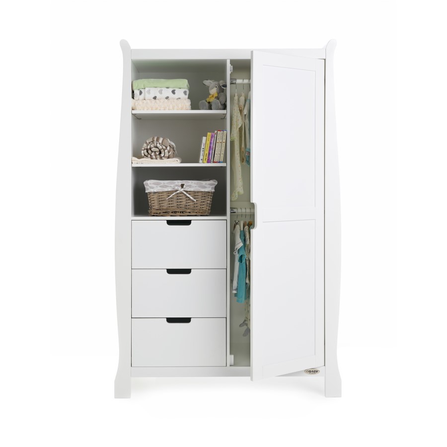 White Nursery Closet with Built-in Drawers and Shelves - Image 4
