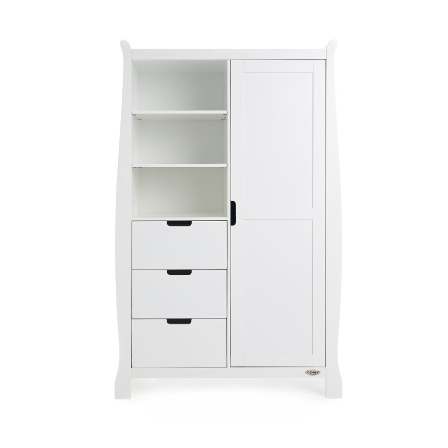 White Nursery Closet with Built-in Drawers and Shelves - Image 3