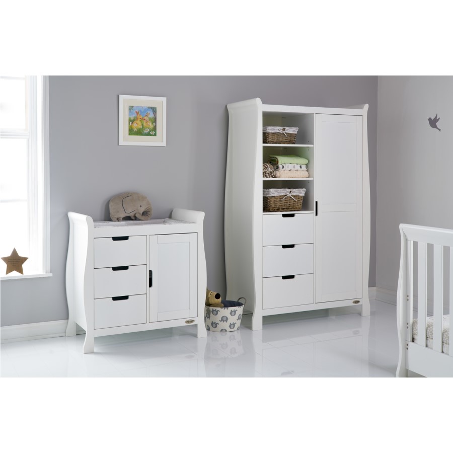 White Nursery Closet with Built-in Drawers and Shelves - Image 2