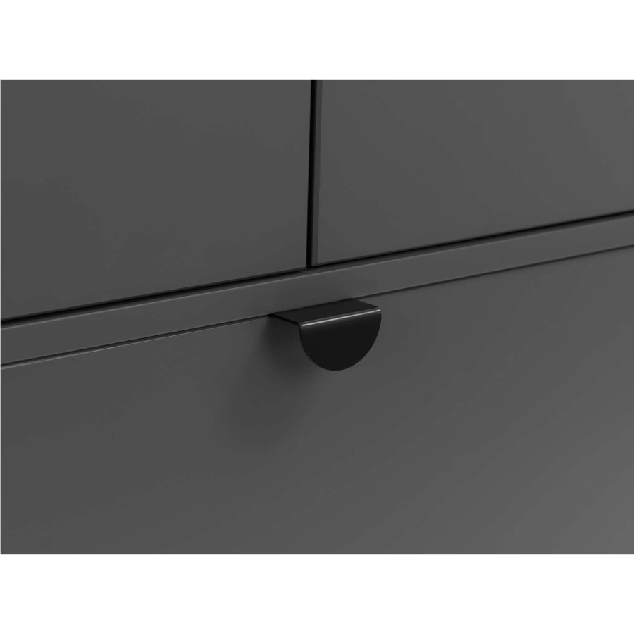 Chloe Double Wardrobe – Dark Grey 2-Door with Drawer by Julian Bowen - Image 2